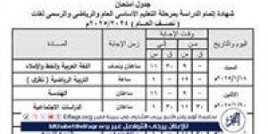 جدول امتحانات الصف الثالث الإعدادي 2025 بجميع المحافظات