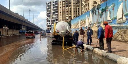 نوة الحسوم.. سقوط أمطار غزيرة على مدن وقرى محافظة البحيرة