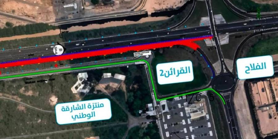 إغلاق مدخل جسر 5 على طريق الشارقة – الذيد