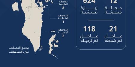 هيئة تنظيم سوق العمل: 636 حملة وزيارة تفتيشية.. وترحيل 118 مخالفاً خلال أسبوع