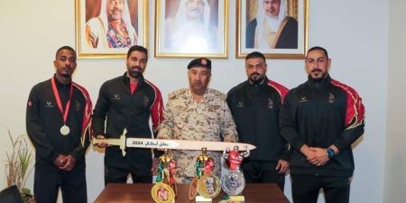 مدير الاتحاد الرياضي العسكري يستقبل أصحاب الإنجازات الرياضية