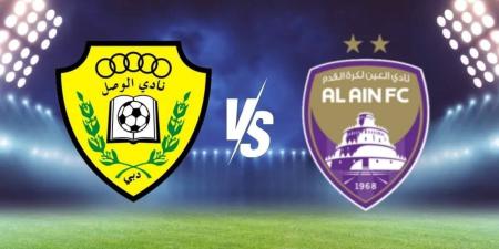 موعد مباراة العين والوصل في الدوري الإماراتي والقنوات الناقلة