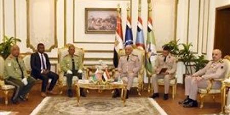 الفريق أول عبد المجيد صقر القائد العام للقوات المسلحة وزير الدفاع والإنتاج الحربى يلتقى وزير الدفاع بدولة مدغشقر