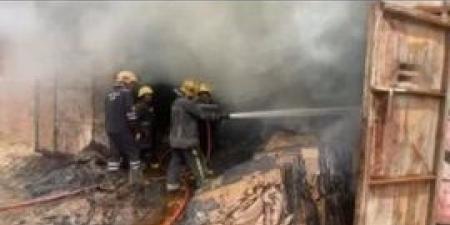 مصرع 3 أشخاص وإصابة آخرين أشخاص فى حريق هائل بمخزن خردة بالدقهلية
