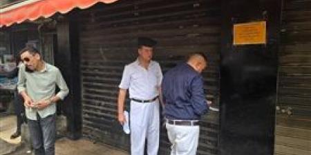 محافظة الجيزة تحكم سيطرتها على إشغالات المحال بكعبيش والطوابق