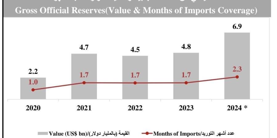 «ضمان»: 6.9 مليار دولار احتياطي البحرين من العملات الأجنبية في 2024