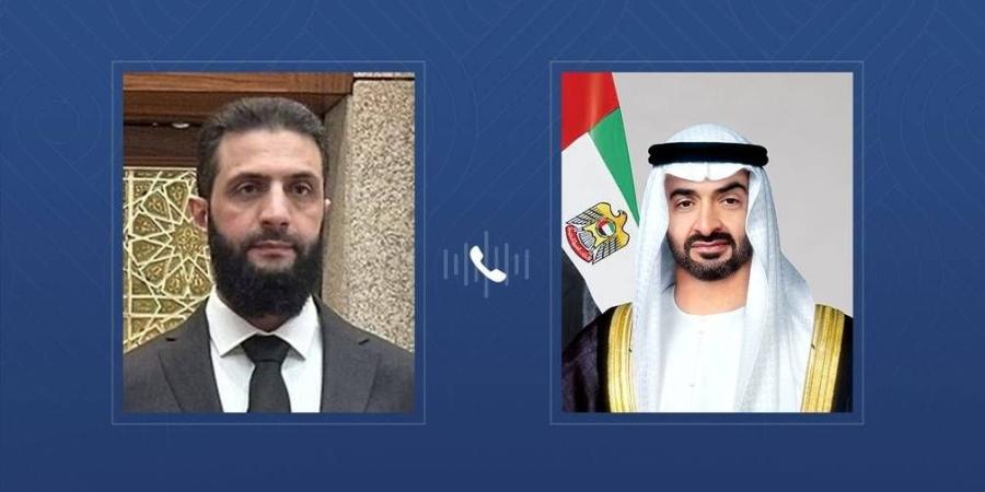 خلال اتصال تلقاه من الشرع .. محمد بن زايد: موقف الإمارات داعم لكل ما يحقق تطلعات سوريا وشعبها نحو الأمن والاستقرار