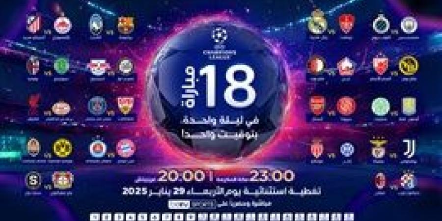 beIN SPORTS تعلن عن نقل جميع مباريات دوري أبطال أوروبا الـ 18 في ليلة واحدة بتوقيت واحد