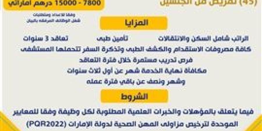 وزير العمل يعلن عن توفير 140 فرصة عمل للكوادر مصرية من الأطباء والممرضين العمل في الإمارات