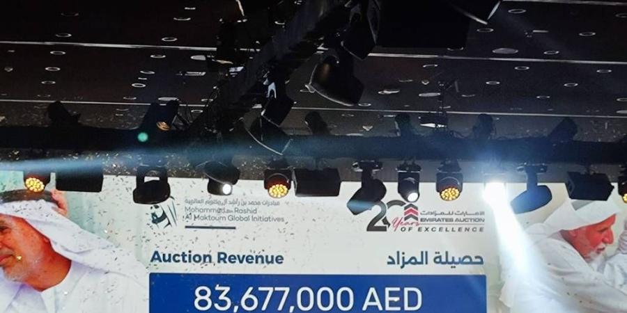 83.7 مليون درهم حصيلة مزاد «أنبل رقم» لدعم «وقف الأب»