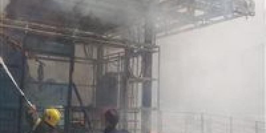 السيطرة على حريق في مولد كهرباء بمحطة الأتوبيس الترددي