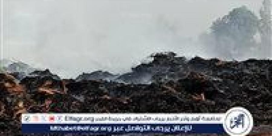 20 سيارة إطفاء للسيطرة على حريق مخزن كتان فى الغربية
